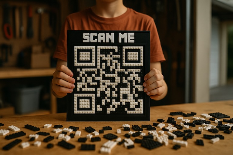 QR Frame made of LEGO bricks